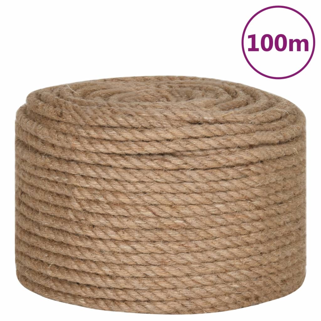 Vidaxl reb 100% jute 14 mm 100 m