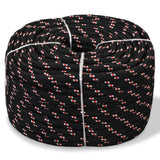 Vidaxl Boot Rope 8 mm 100 m polypropylen sort