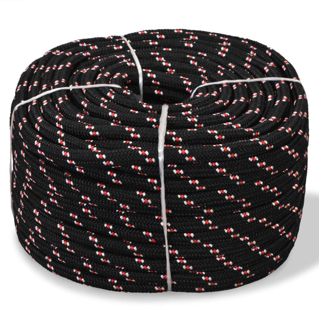 Vidaxl Boat Rope 14 mm 50 m polypropylen sort