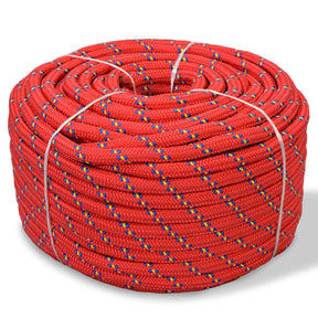 Vidaxxl bådreb 14 mm 50 m polypropylen rød