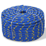 Vidaxxl bådreb 14 mm 50 m polypropylen blå