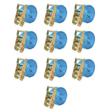 Vidaxl spænderemme 2 tons 6mx38mm blå 10 stk