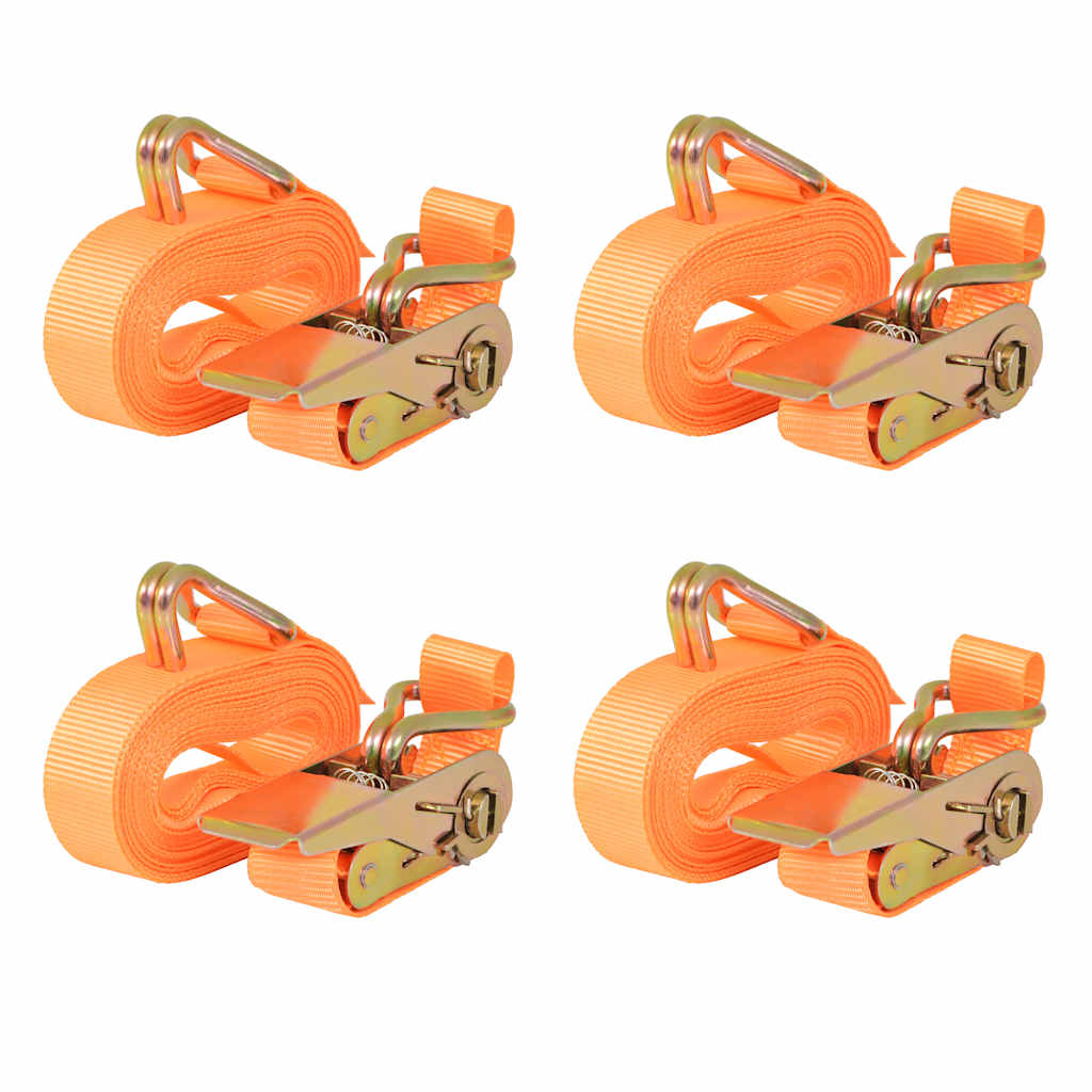 VidaXL spændingsremme 0,4 tons 6mx25mm orange 4 stk