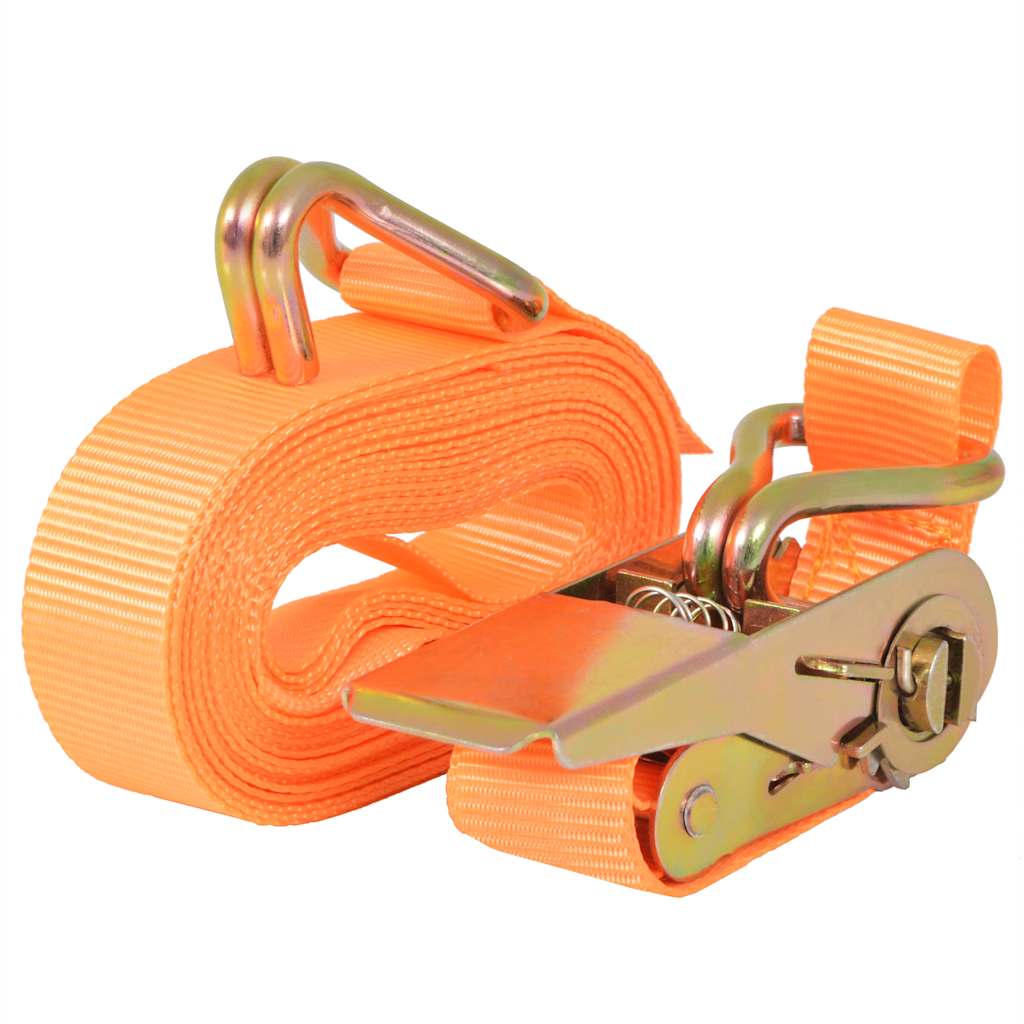 VidaXL spændingsremme 0,4 tons 6mx25mm orange 4 stk