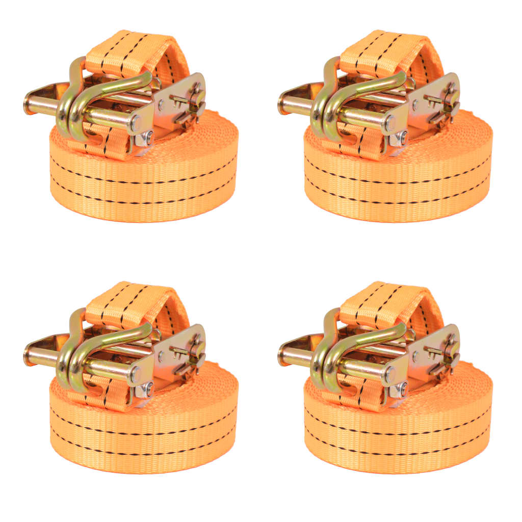 Vidaxl spænderemme 1 ton 6mx38mm orange 4 stk