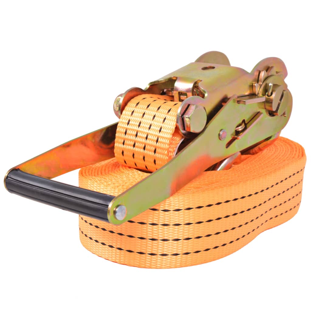 Vidaxl spænderemme 2 tons 8mx50mm orange 10 stk