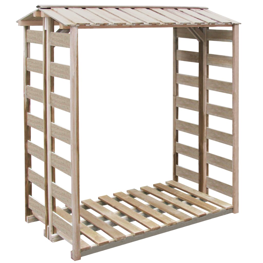 Vidaxl brændeopbevaring 150x90x176 cm imprægneret fyrretræ