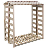 Vidaxl brændeopbevaring 150x90x176 cm imprægneret fyrretræ