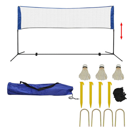 Vidaxl Badminton Net med pendulkørsler 300x155 cm