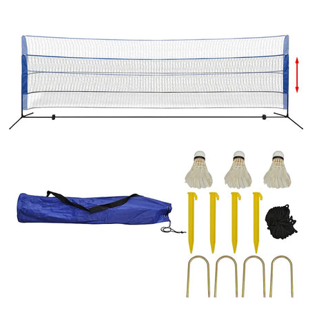 Vidaxl Badminton net med skodder 500x155 cm