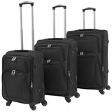 Vidaxl Trolleyset sort 3-delt