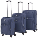 Vidaxl Trolleyset Navy Blue 3-Piece