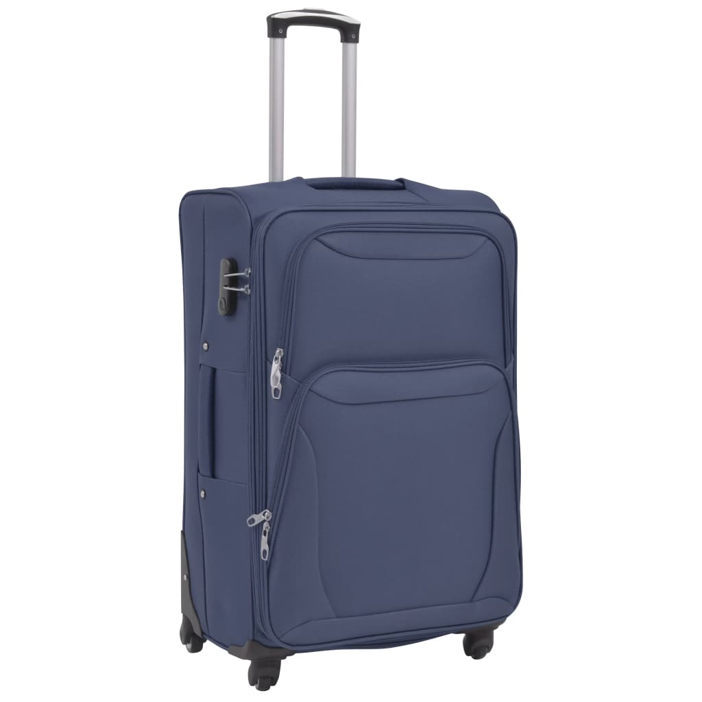Vidaxl Trolleyset Navy Blue 3-Piece