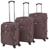Vidaxl Trolleyset Coffee Brown 3-delt