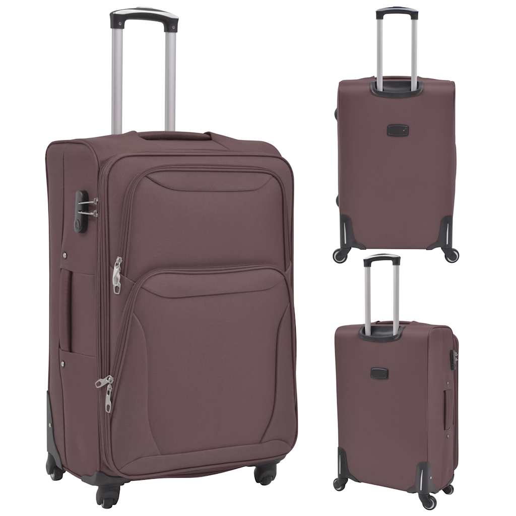 Vidaxl Trolleyset Coffee Brown 3-delt