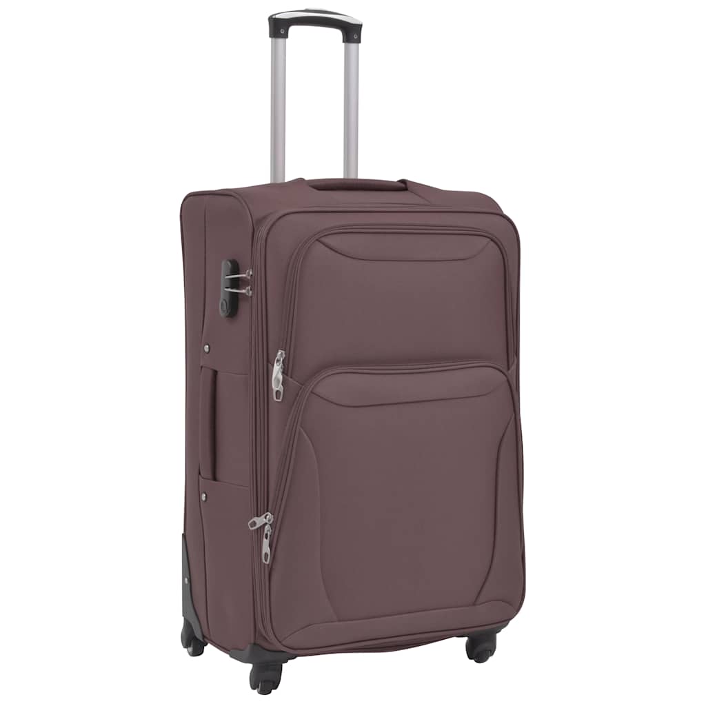 Vidaxl Trolleyset Coffee Brown 3-delt