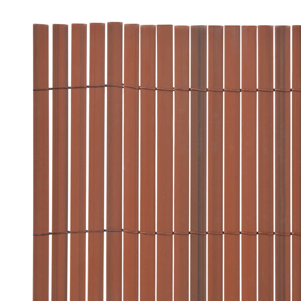 Vidaxl Garden Fencing Double -Sided 90x300 cm PVC Brown