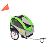 Vidaxl cykeltrailer 30 kg grå og grøn