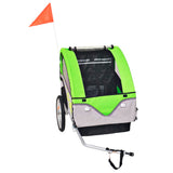 Vidaxl cykeltrailer 30 kg grå og grøn