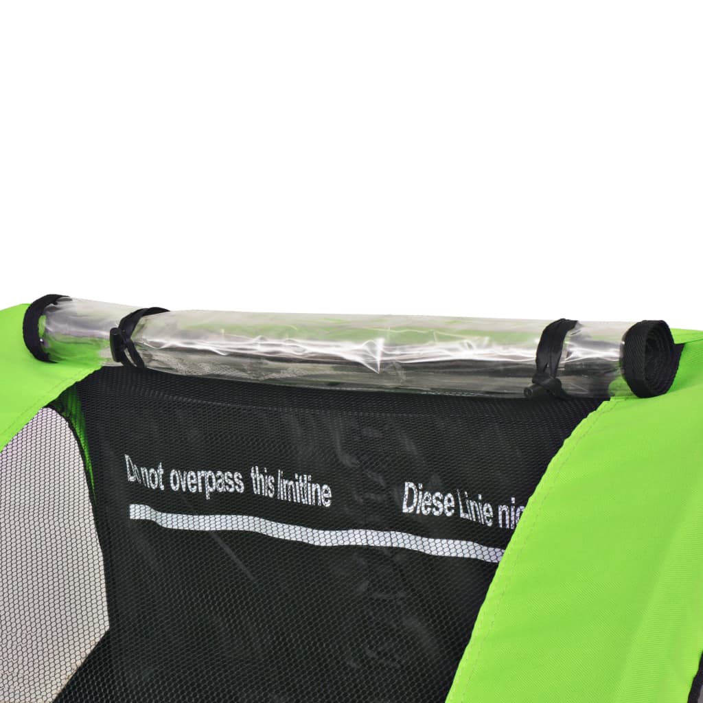Vidaxl cykeltrailer 30 kg grå og grøn