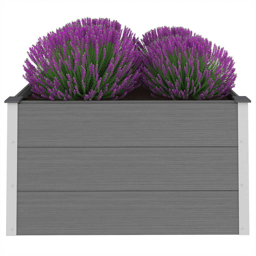 Vidaxl planter hævede 100x100x54 cm HKC grå
