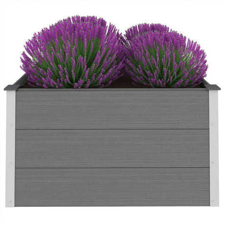 Vidaxl planter hævede 100x100x54 cm HKC grå