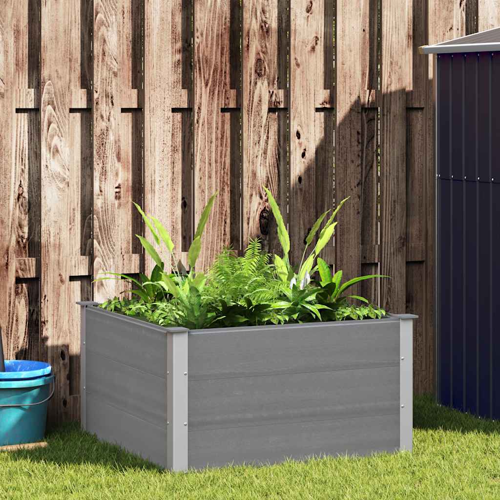 Vidaxl planter hævede 100x100x54 cm HKC grå