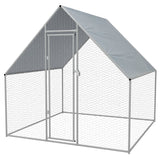 Vidaxl Buitenhok for kyllinger 2x2x1,92 m galvaniseret stål