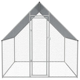 Vidaxl Buitenhok for kyllinger 2x2x1,92 m galvaniseret stål