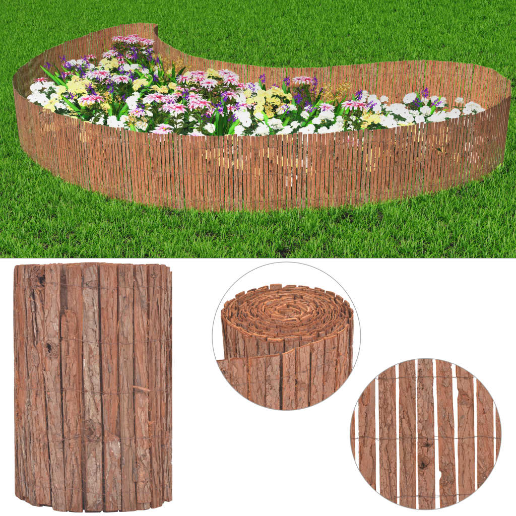 Vidaxl skærm 1000x50 cm bark