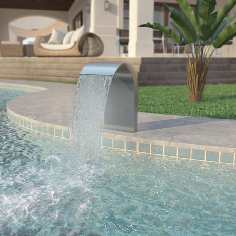 Vidaxl Swimming Pool Fountain 45x30x65 cm Rustfrit stål sølvfarvet