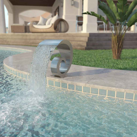 Vidaxl Swimming Pool Fountain 50x30x53 cm rustfrit stål sølvfarvet