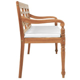 Vidaxl bank batavia met kussens 150 cm teakhout