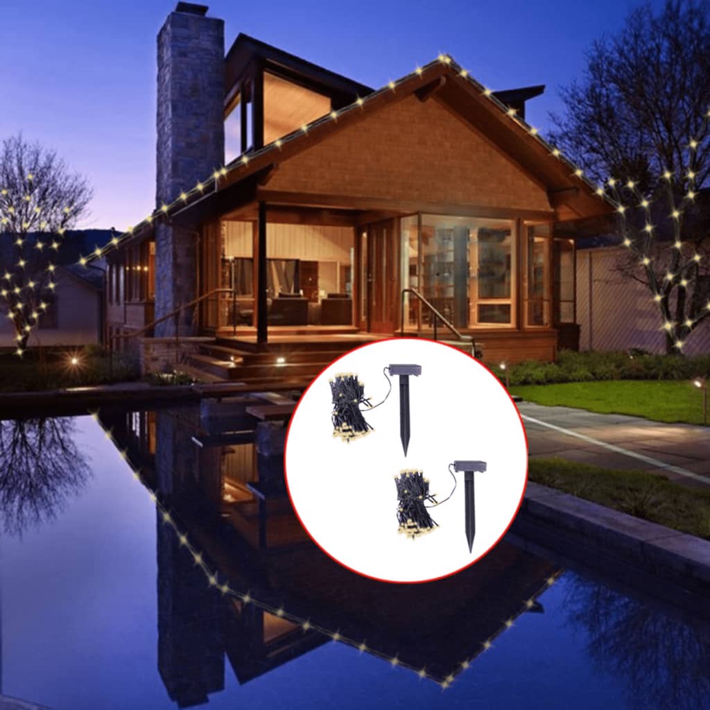 Vidaxl Lightslingers Solar LED Warm White 2 pcs