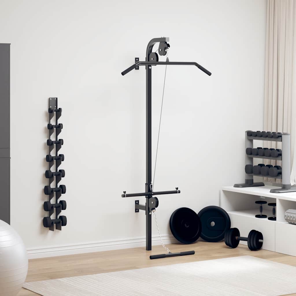 Vidaxl Home Gym med 2 remskiver vægmonteret