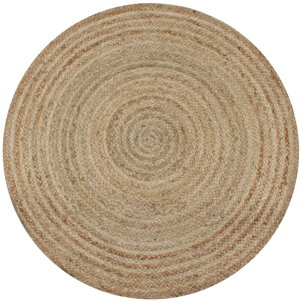 Vidaxl tæppe omkring 150 cm flettet jute