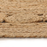 Vidaxl tæppe med design omkring 90 cm flettet jute