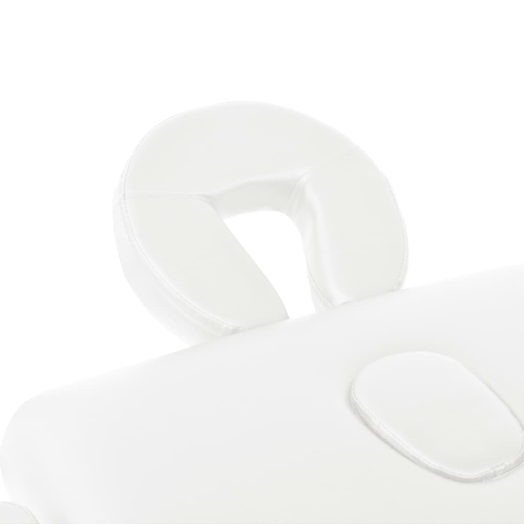 Vidaxl Massage Tabel 10 cm tykke 2 zoner foldet hvidt