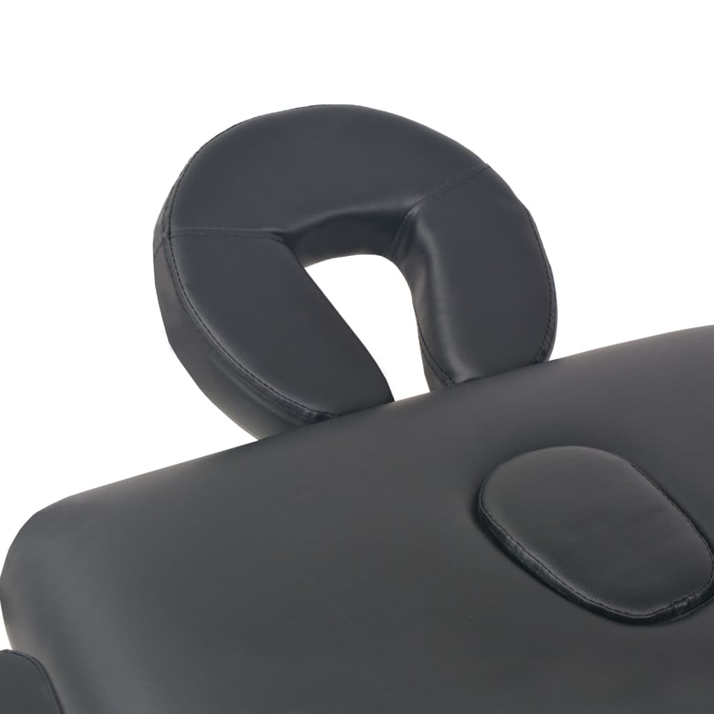 Vidaxl Massagebord sammenfoldelig 2 zoner 10 cm tyk sort