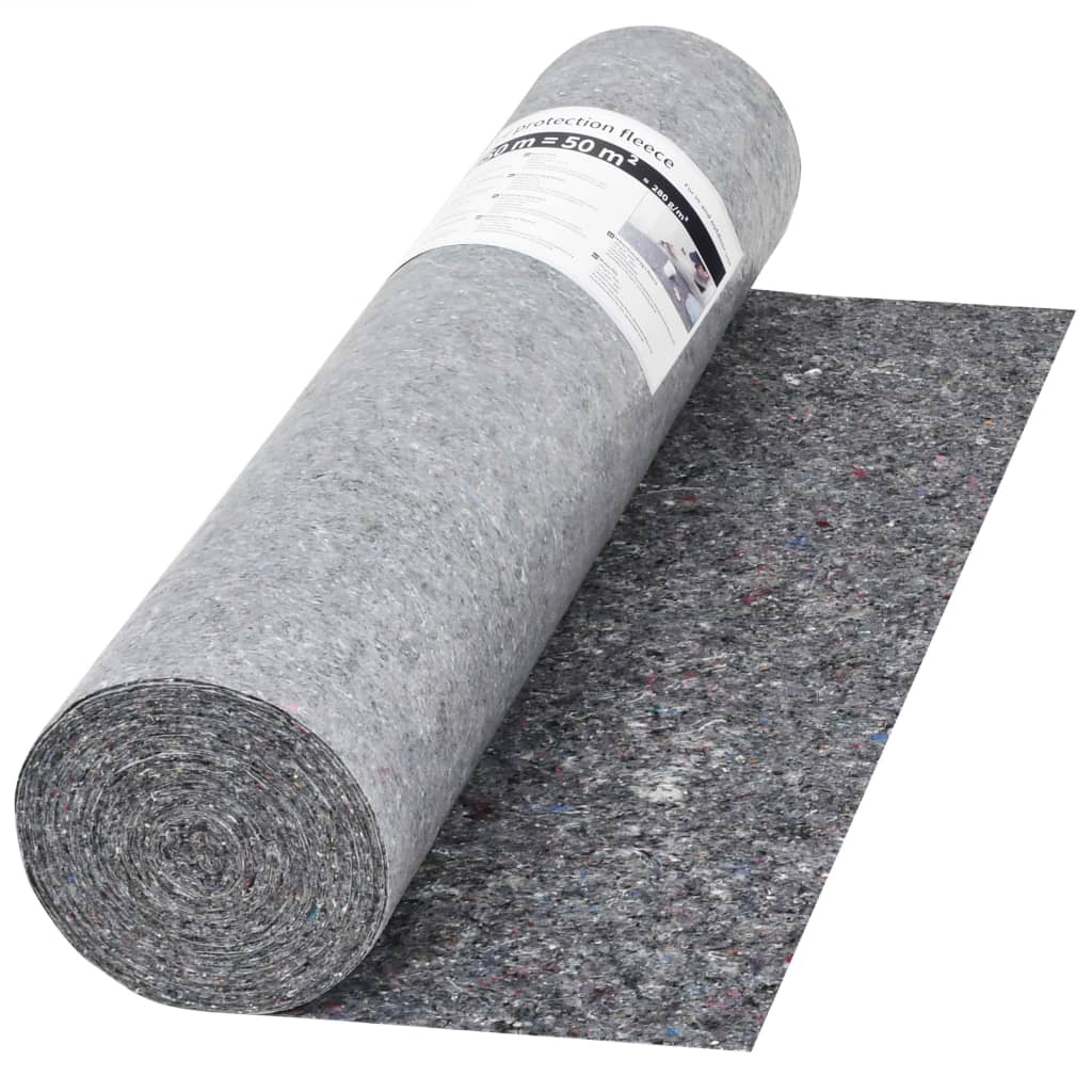 Vidaxl Maleri vlie anti-slip 50 m 280 g m² grå