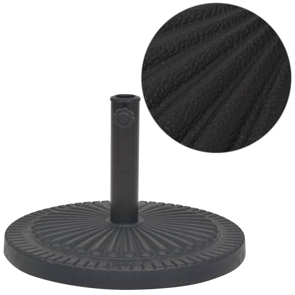 VidaXL parasolfod rund 14 kg harpiks sort