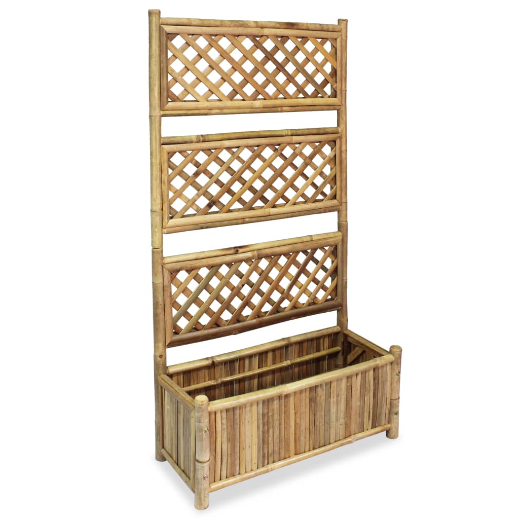 Vidaxl Planter hævet med Rack 70 cm bambus