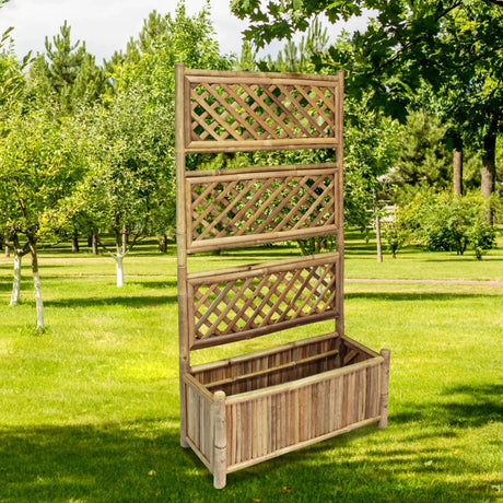 Vidaxl Planter hævet med Rack 70 cm bambus