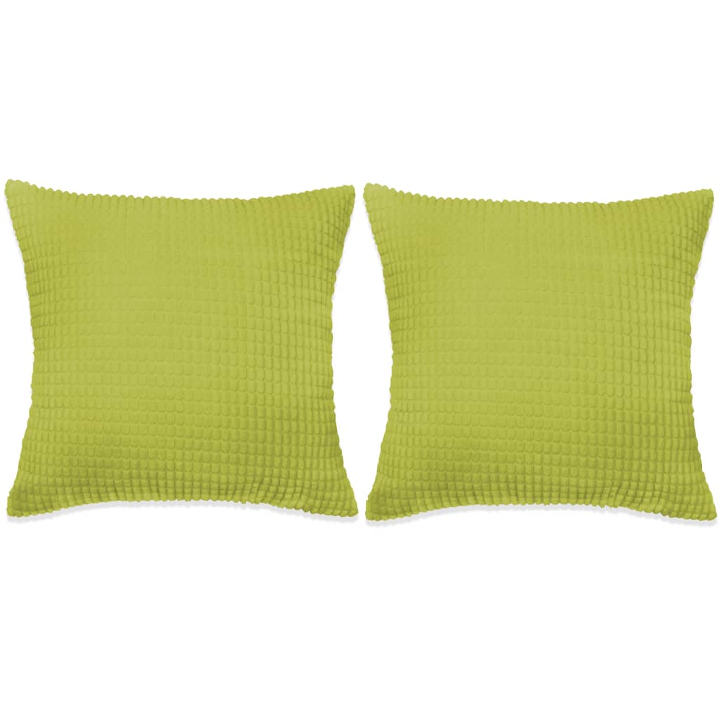 Vidaxl Dekorativ pude indstillet 60x60 cm Velour Green 2-delt