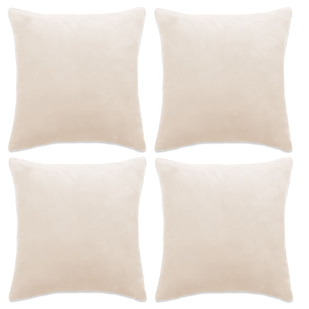 Vidaxl pude dækker 4 st 40x40 cm stof brudt hvid