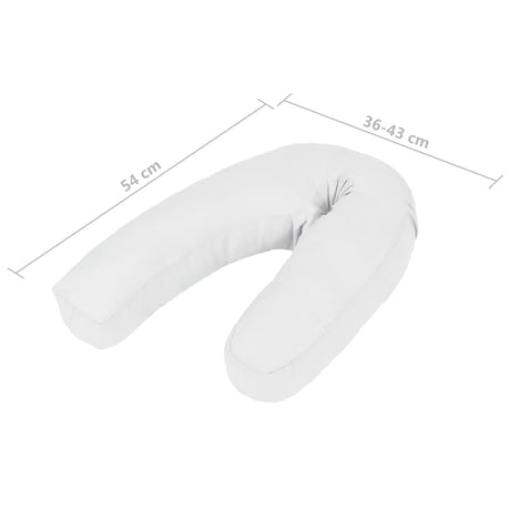 Vidaxl graviditetspude J-formet 54x (36-43) cm hvid