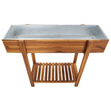 Vidaxl Planter Insented Solid Acaciahout og Zink
