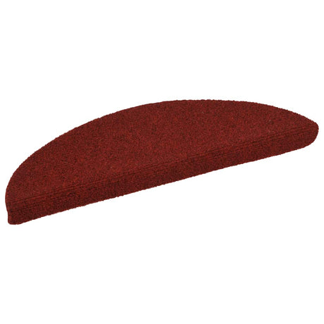 Vidaxl Stair Mats Self -Adhesive 15 stykker 56x17x3 cm Bordeaux Red Semi -Round