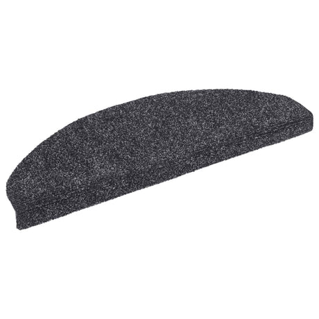 Vidaxl Stair Mats Self -fast 15 stykker 65x21x4 cm mørkegrå halvkugle stor