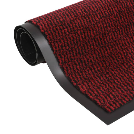 Vidaxl droogloopmat rektangulær tufted 80x120 cm rød